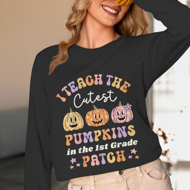 I Teach The Cutest Pumpkins In The Patch 1st Grade Teacher For Men Women Kids Women Long Sleeve T-Shirt, novelty gifts, funny gifts I Teach The Cutest Pumpkins In The Patch 1st Grade Teacher For Men Women Kids Women Long Sleeve T-Shirt, novelty gifts, funny gifts