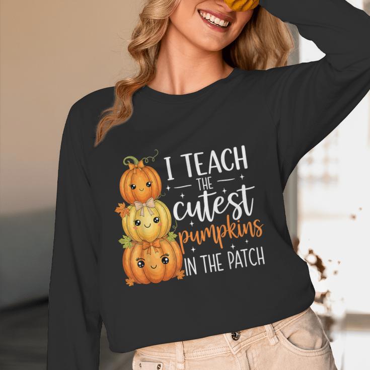 I Teach The Cutest Pumpkins In The Patch Fall Autumn Teacher Women Long Sleeve T-Shirt, novelty gifts, funny gifts I Teach The Cutest Pumpkins In The Patch Fall Autumn Teacher Women Long Sleeve T-Shirt, novelty gifts, funny gifts