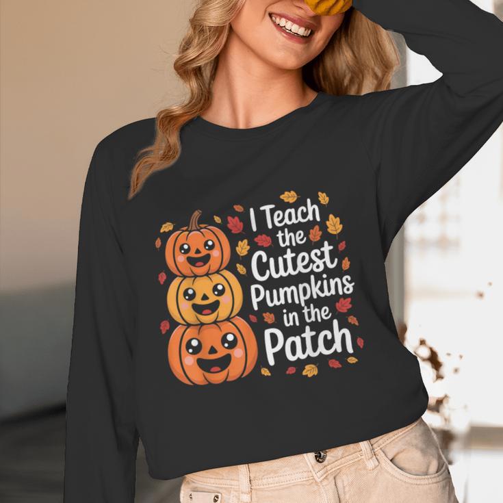 i Teach The Cutest Pumpkins In The Patch Teacher Halloween Women Long Sleeve T-Shirt, novelty gifts, funny gifts i Teach The Cutest Pumpkins In The Patch Teacher Halloween Women Long Sleeve T-Shirt, novelty gifts, funny gifts