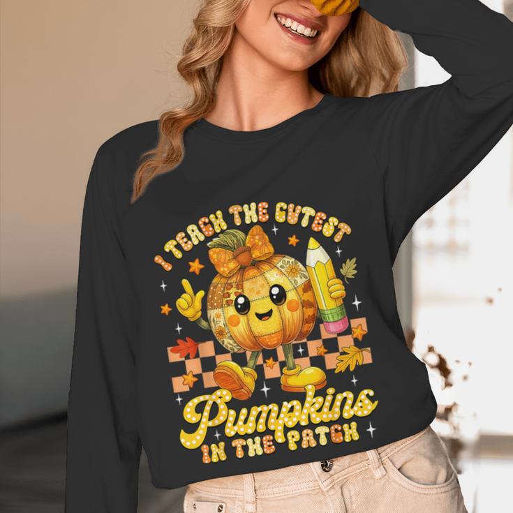 I Teach The Cutest Pumpkins In The Patch Teacher Halloween Women Long Sleeve T-Shirt, novelty gifts, funny gifts I Teach The Cutest Pumpkins In The Patch Teacher Halloween Women Long Sleeve T-Shirt, novelty gifts, funny gifts