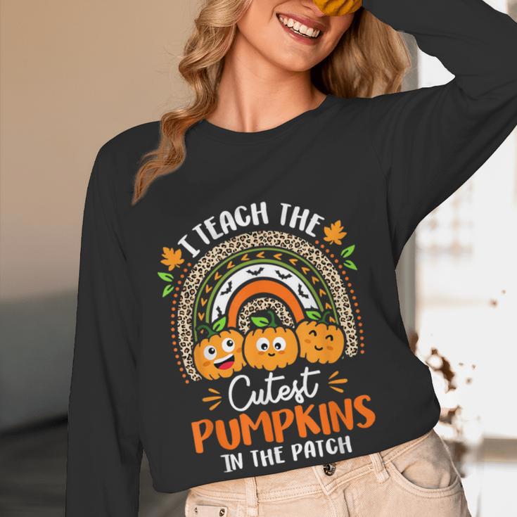 I Teach The Cutest Pumpkins In The Patch Teacher Halloween Women Long Sleeve T-Shirt, novelty gifts, funny gifts I Teach The Cutest Pumpkins In The Patch Teacher Halloween Women Long Sleeve T-Shirt, novelty gifts, funny gifts