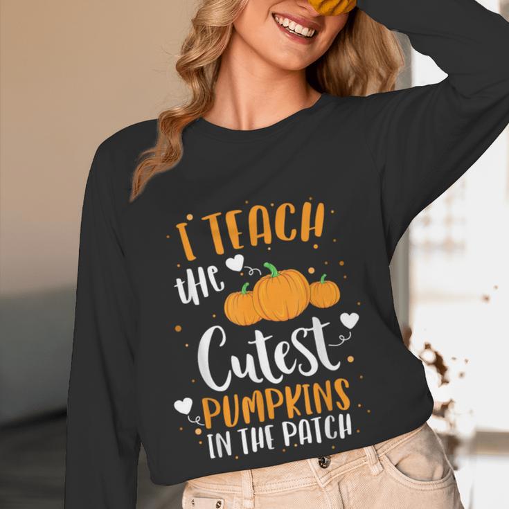 I Teach The Cutest Pumpkins In The Patch Teacher School For Men Women Kids Women Long Sleeve T-Shirt, novelty gifts, funny gifts I Teach The Cutest Pumpkins In The Patch Teacher School For Men Women Kids Women Long Sleeve T-Shirt, novelty gifts, funny gifts