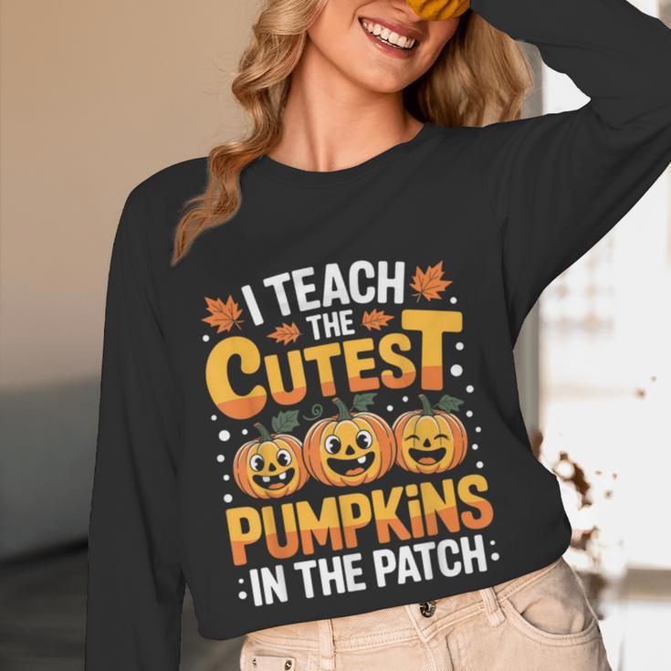 I Teach The Cutest Pumpkins Shirt Teachers Halloween Women Long Sleeve T-Shirt, novelty gifts, funny gifts I Teach The Cutest Pumpkins Shirt Teachers Halloween Women Long Sleeve T-Shirt, novelty gifts, funny gifts