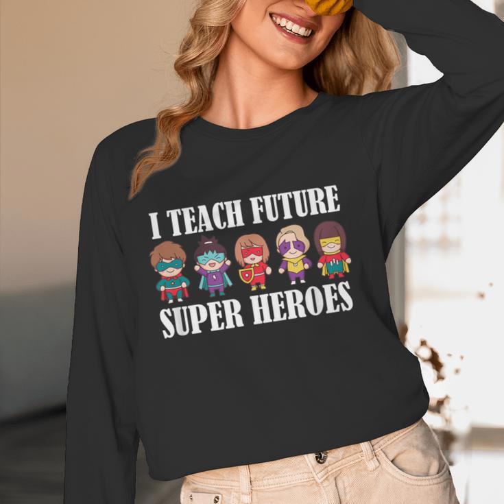 I Teach Future Superheroes Last Day Back To School Teacher Women Long Sleeve T-Shirt, novelty gifts, funny gifts I Teach Future Superheroes Last Day Back To School Teacher Women Long Sleeve T-Shirt, novelty gifts, funny gifts