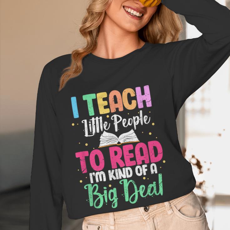 I Teach Little People To Read Reading Teacher For Men Women Girls Kids Women Long Sleeve T-Shirt, novelty gifts, funny gifts