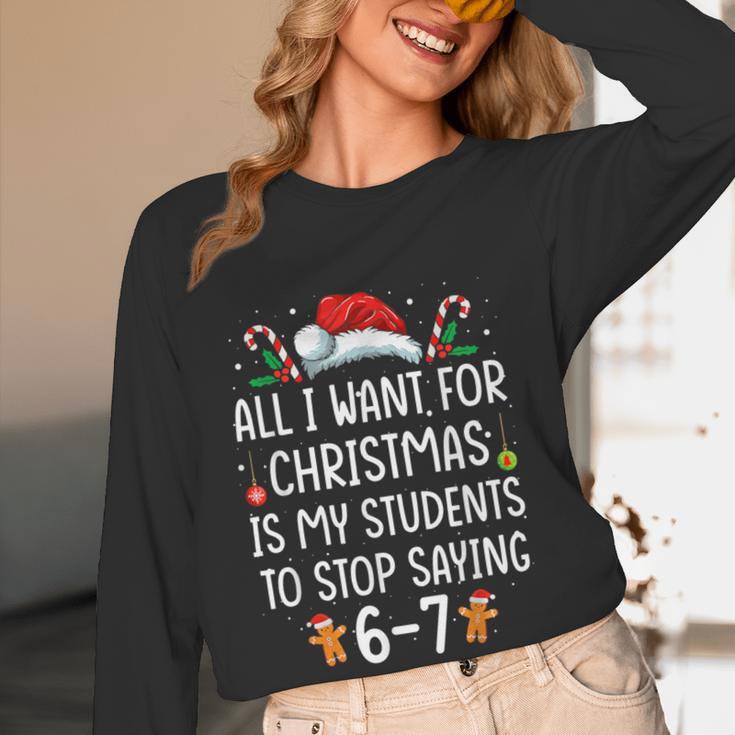 Teacher 67 Christmas Six Seven 6-7 For Men Women Humor Women Long Sleeve T-Shirt, novelty gifts, funny gifts Teacher 67 Christmas Six Seven 6-7 For Men Women Humor Women Long Sleeve T-Shirt, novelty gifts, funny gifts