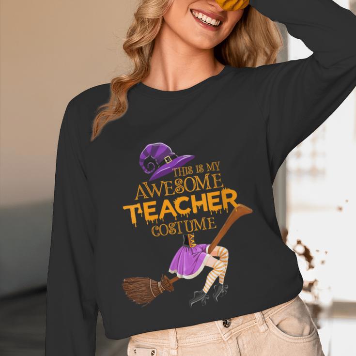 This Is My Teacher Costume Halloween Family Matching Group Women Long Sleeve T-Shirt, novelty gifts, funny gifts