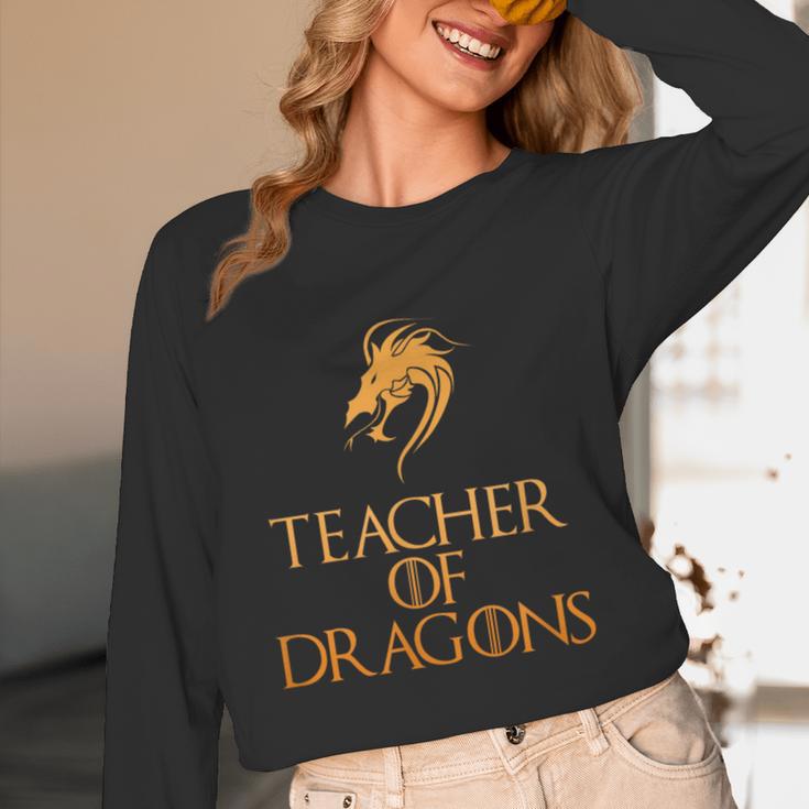 Teacher Of Dragons For Teachers Top Tee T-Shirt Women Long Sleeve T-Shirt, novelty gifts, funny gifts Teacher Of Dragons For Teachers Top Tee T-Shirt Women Long Sleeve T-Shirt, novelty gifts, funny gifts