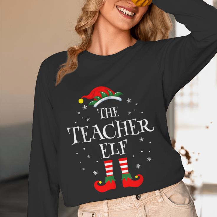 The Teacher Elf Christmas Family Matching Group Xmas Women Long Sleeve T-Shirt, novelty gifts, funny gifts