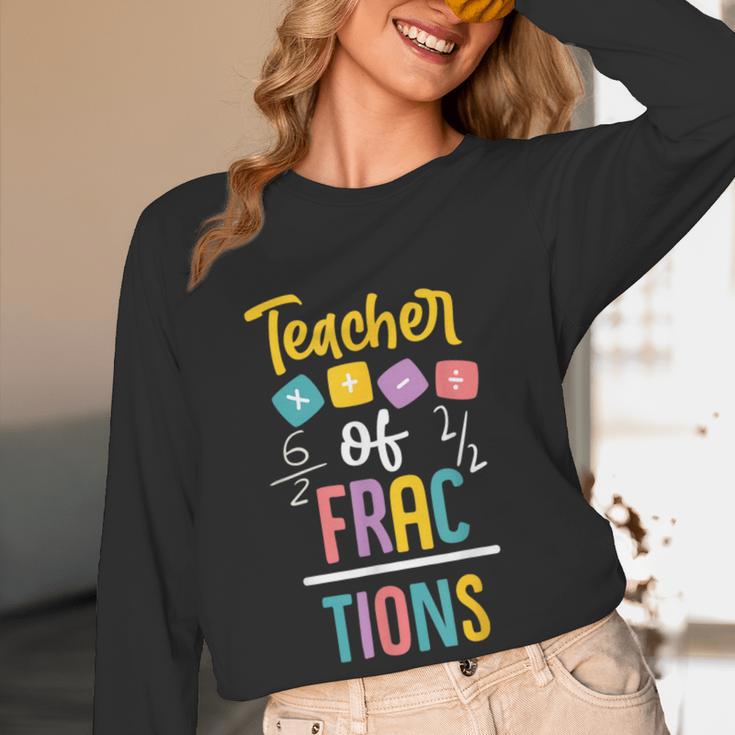 Teacher Of Fractions For Math Teacher Women Long Sleeve T-Shirt, novelty gifts, funny gifts Teacher Of Fractions For Math Teacher Women Long Sleeve T-Shirt, novelty gifts, funny gifts