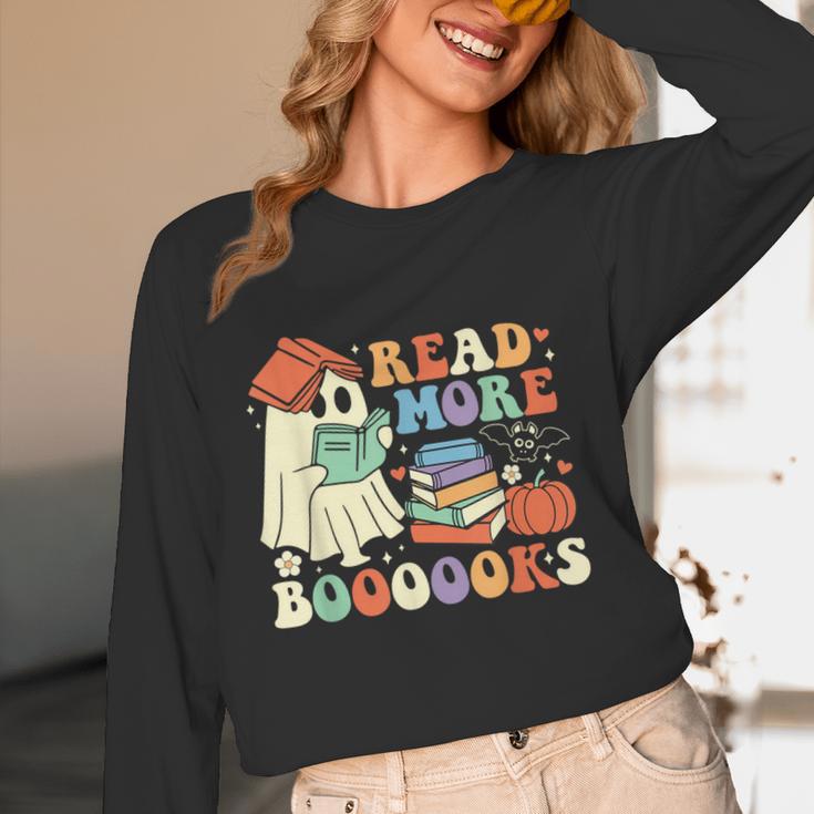 Teacher Halloween Cute Booooks Ghost Read More Books Women Long Sleeve T-Shirt, novelty gifts, funny gifts Teacher Halloween Cute Booooks Ghost Read More Books Women Long Sleeve T-Shirt, novelty gifts, funny gifts