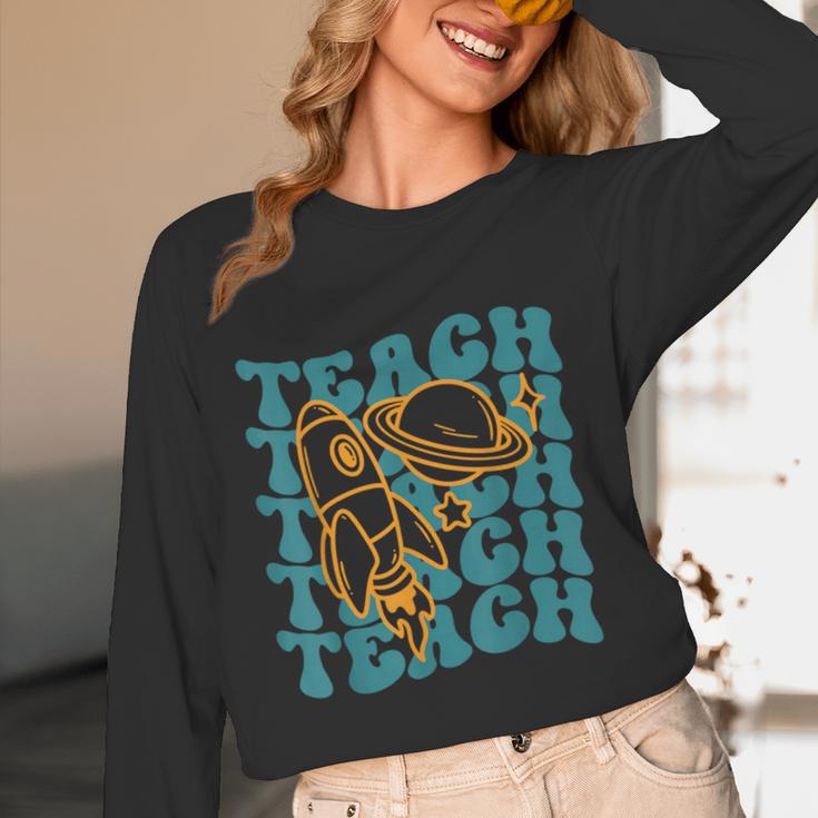 Teacher Outer Space Science Astronomy Planet Saturn Teach Women Long Sleeve T-Shirt, novelty gifts, funny gifts Teacher Outer Space Science Astronomy Planet Saturn Teach Women Long Sleeve T-Shirt, novelty gifts, funny gifts