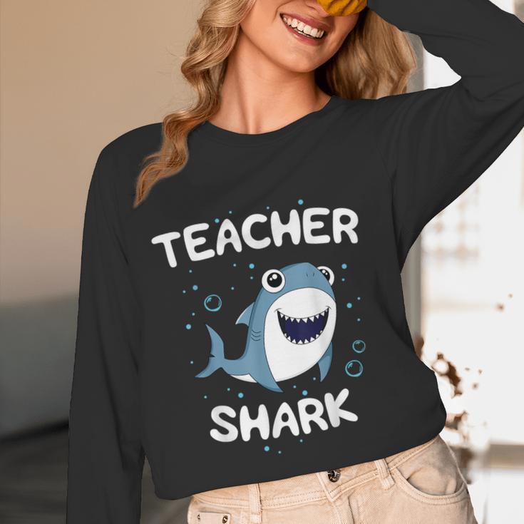 Teacher Shark Teaching Back To School Kindergarten Women Long Sleeve T-Shirt, novelty gifts, funny gifts Teacher Shark Teaching Back To School Kindergarten Women Long Sleeve T-Shirt, novelty gifts, funny gifts