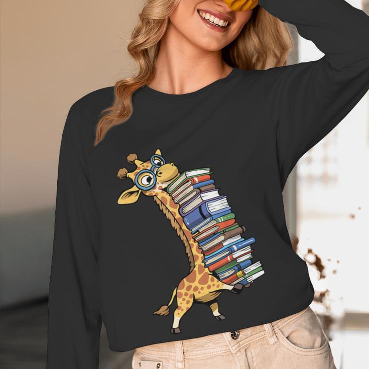 Teacher Shirt Giraffe Holding Books Bookworm Librarian Women Long Sleeve T-Shirt, novelty gifts, funny gifts Teacher Shirt Giraffe Holding Books Bookworm Librarian Women Long Sleeve T-Shirt, novelty gifts, funny gifts