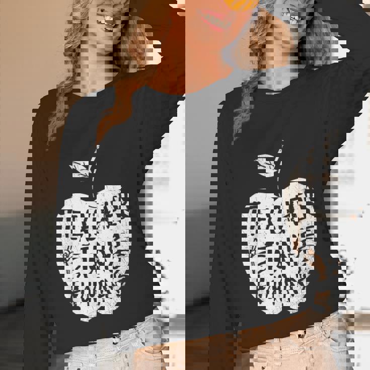 Teacher Of Tiny Humans Preschool Kindergarten Teacher Women Long Sleeve T-Shirt, novelty gifts, funny gifts