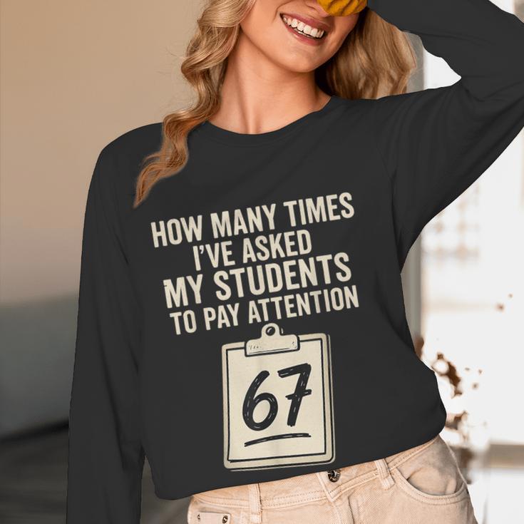 Teachers 67 Meme Women Long Sleeve T-Shirt, novelty gifts, funny gifts Teachers 67 Meme Women Long Sleeve T-Shirt, novelty gifts, funny gifts