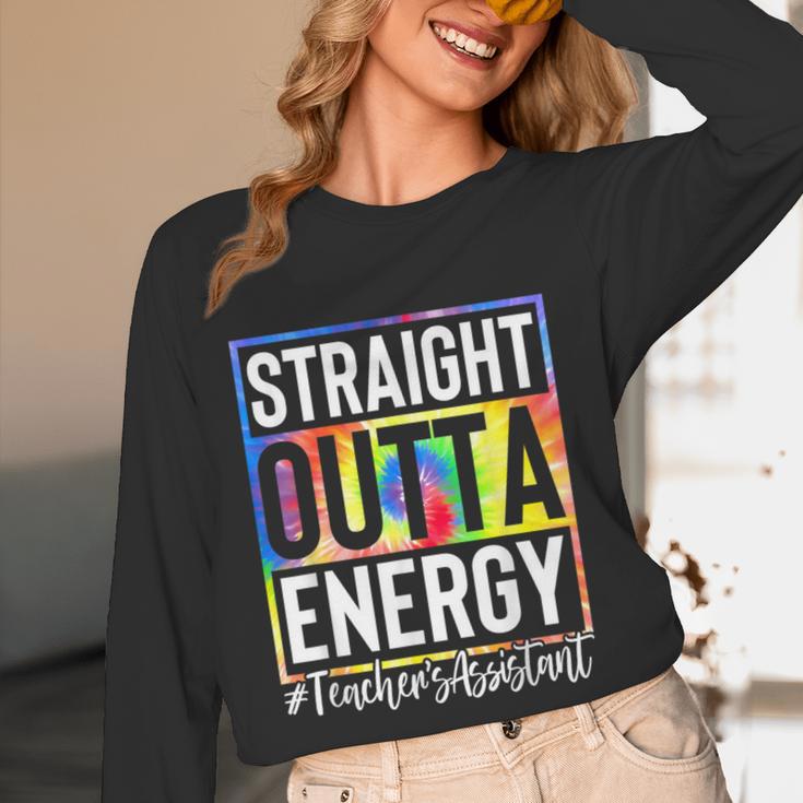 Teacher's Assistant Straight Outta Energy Teaching Tie Dye For Men Women Women Long Sleeve T-Shirt, novelty gifts, funny gifts Teacher's Assistant Straight Outta Energy Teaching Tie Dye For Men Women Women Long Sleeve T-Shirt, novelty gifts, funny gifts