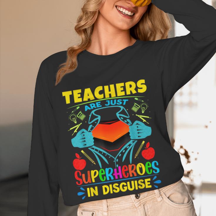 Teachers Are Superheroes – Fun Appreciation Women Long Sleeve T-Shirt, novelty gifts, funny gifts Teachers Are Superheroes – Fun Appreciation Women Long Sleeve T-Shirt, novelty gifts, funny gifts