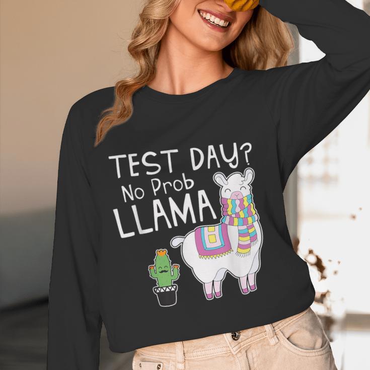 Teachers Testing Day Test Day No Prob Llama Teacher Women Long Sleeve T-Shirt, novelty gifts, funny gifts Teachers Testing Day Test Day No Prob Llama Teacher Women Long Sleeve T-Shirt, novelty gifts, funny gifts