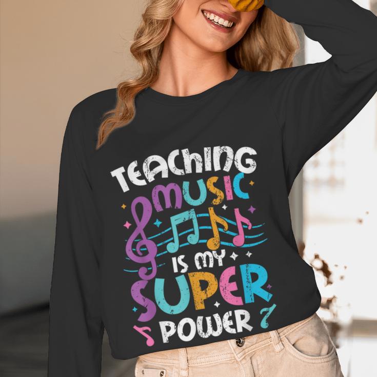 Teaching Music Is My Superpower Music Teacher For Men Women Kids Women Long Sleeve T-Shirt, novelty gifts, funny gifts Teaching Music Is My Superpower Music Teacher For Men Women Kids Women Long Sleeve T-Shirt, novelty gifts, funny gifts