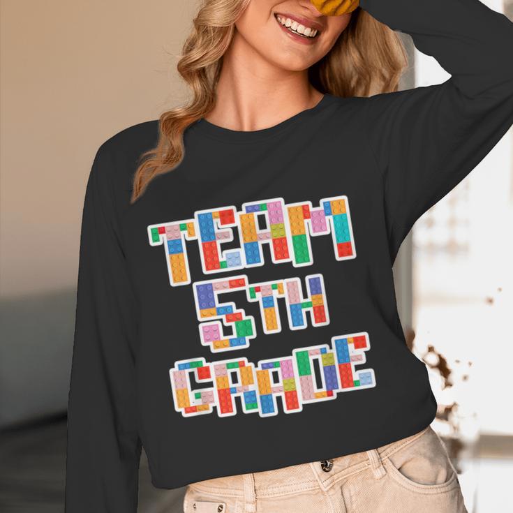 Team 5th Grade Building Blocks Bricks Theme Teacher Team For Men Women Kids Women Long Sleeve T-Shirt, novelty gifts, funny gifts Team 5th Grade Building Blocks Bricks Theme Teacher Team For Men Women Kids Women Long Sleeve T-Shirt, novelty gifts, funny gifts