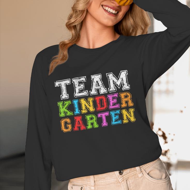 Team Kindergarten Shirt Boy Girl Teacher Graduation Women Long Sleeve T-Shirt, novelty gifts, funny gifts