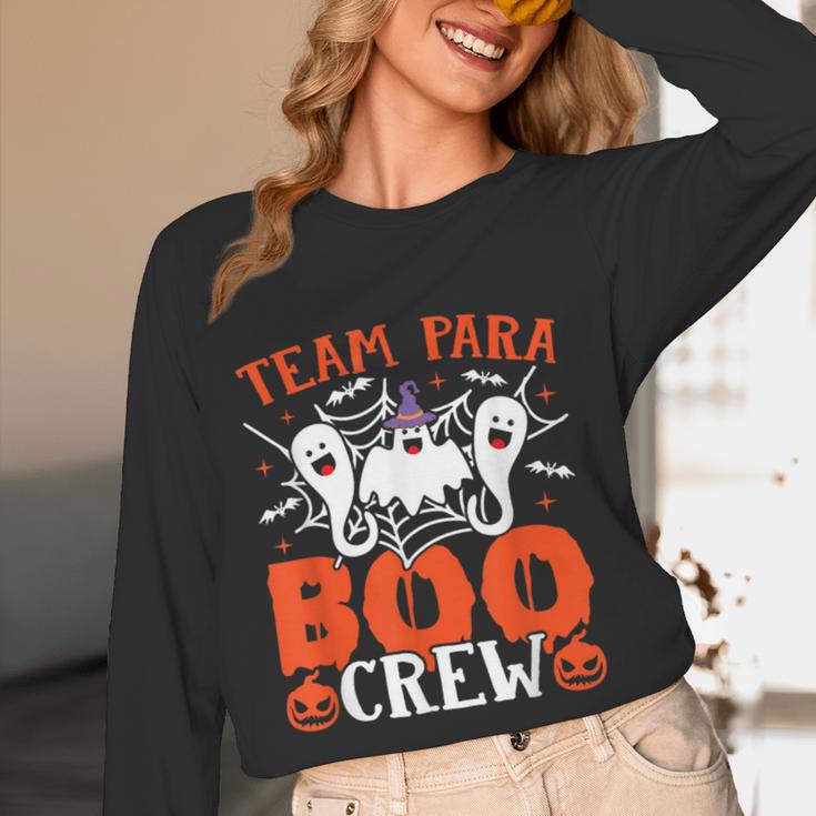 Team Para Boo Crew Halloween Ghost Paraprofessional Teacher Women Long Sleeve T-Shirt, novelty gifts, funny gifts Team Para Boo Crew Halloween Ghost Paraprofessional Teacher Women Long Sleeve T-Shirt, novelty gifts, funny gifts