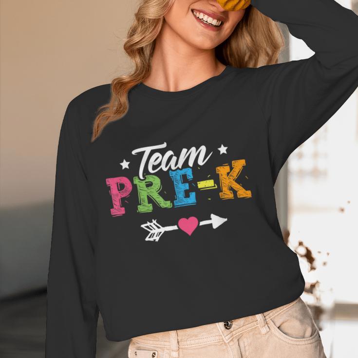 Team Pre-K Shirt PreSchool Teacher Student Back To School Women Long Sleeve T-Shirt, novelty gifts, funny gifts