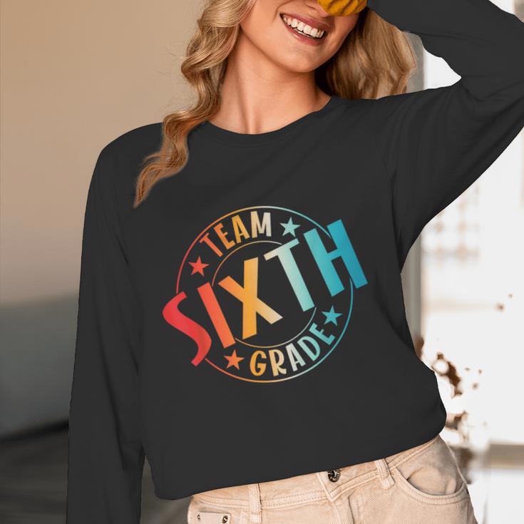 Team Sixth Grade Teacher Student Back To School 6th Grade Women Long Sleeve T-Shirt, novelty gifts, funny gifts