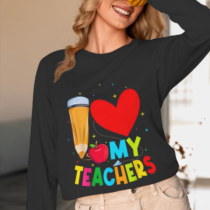 Teens Graduation I Heart My Teachers I Love My Teachers Women Long Sleeve T-Shirt, novelty gifts, funny gifts