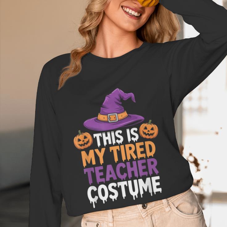 This Is My Tired Teacher Costume Halloween Women Long Sleeve T-Shirt, novelty gifts, funny gifts This Is My Tired Teacher Costume Halloween Women Long Sleeve T-Shirt, novelty gifts, funny gifts