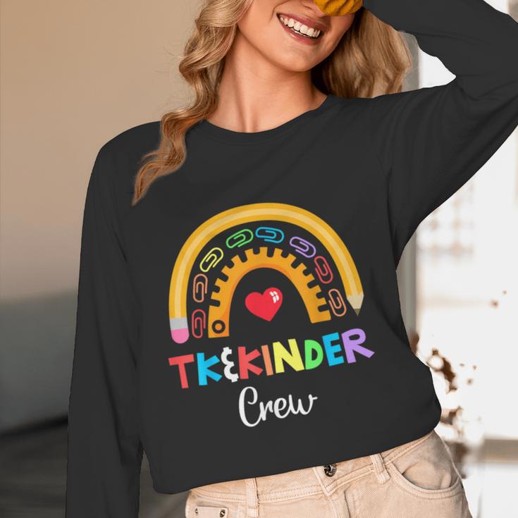 TK And Kinder Crew TK Teacher Transitional Kindergarten PreK Women Long Sleeve T-Shirt, novelty gifts, funny gifts TK And Kinder Crew TK Teacher Transitional Kindergarten PreK Women Long Sleeve T-Shirt, novelty gifts, funny gifts