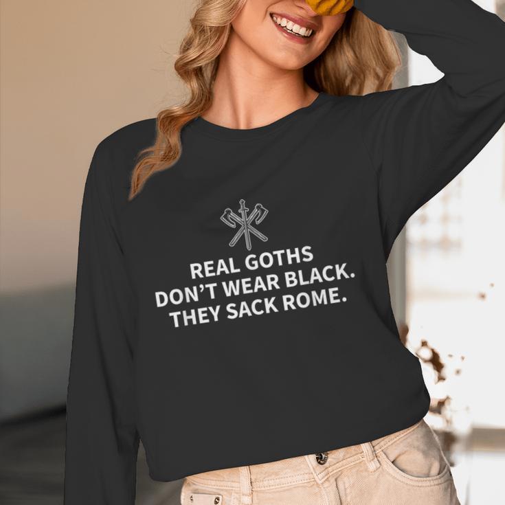 History Teacher Real Goths Sack Rome Women Long Sleeve T-Shirt, novelty gifts, funny gifts