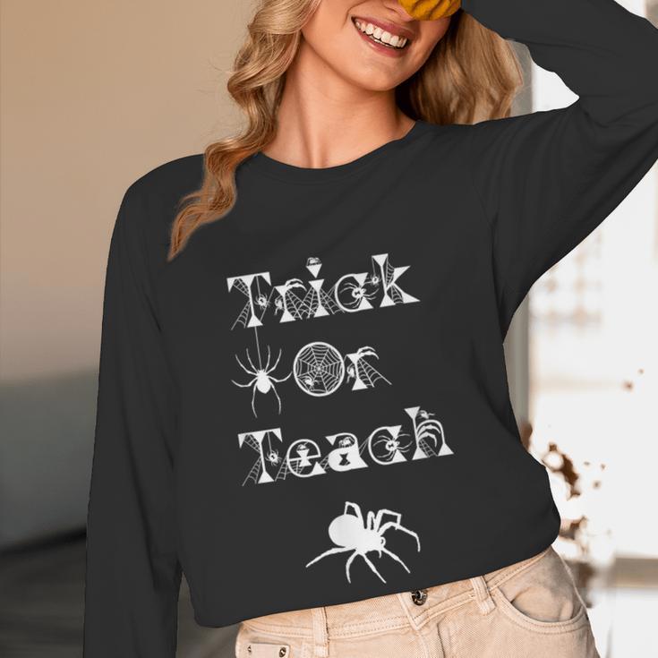 Trick Or Teach Halloween Teacher Shirt Teaching Spider Tee For Men Women Kids Women Long Sleeve T-Shirt, novelty gifts, funny gifts Trick Or Teach Halloween Teacher Shirt Teaching Spider Tee For Men Women Kids Women Long Sleeve T-Shirt, novelty gifts, funny gifts