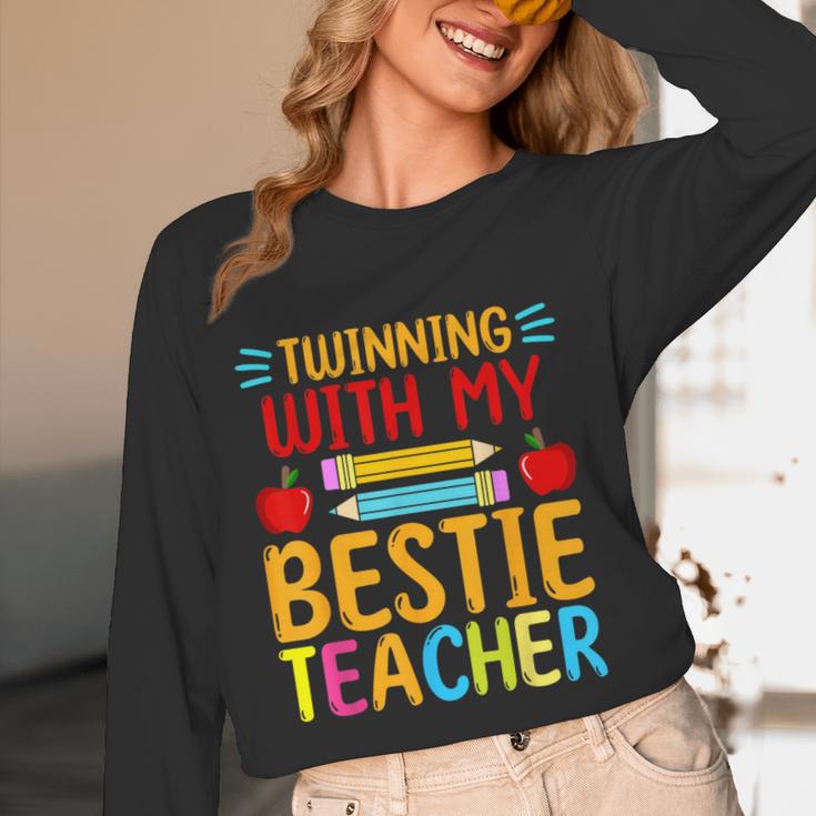 Twinning With My Bestie Teacher Boy Spirit Week Twin Day Women Long Sleeve T-Shirt, novelty gifts, funny gifts Twinning With My Bestie Teacher Boy Spirit Week Twin Day Women Long Sleeve T-Shirt, novelty gifts, funny gifts
