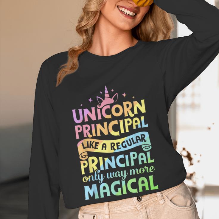 Unicorn Principal Back To School Teacher Appreciation Women Long Sleeve T-Shirt, novelty gifts, funny gifts Unicorn Principal Back To School Teacher Appreciation Women Long Sleeve T-Shirt, novelty gifts, funny gifts