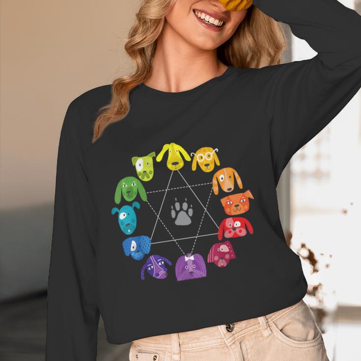 Unique For Artists By ADS Color Wheel Educational Art Teacher Dog Themed Artist Small Women Long Sleeve T-Shirt, novelty gifts, funny gifts Unique For Artists By ADS Color Wheel Educational Art Teacher Dog Themed Artist Small Women Long Sleeve T-Shirt, novelty gifts, funny gifts