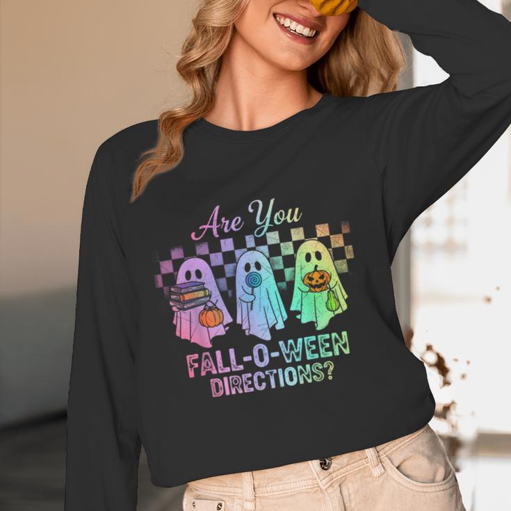 Vintage Are You Fall O Ween Directions Teacher Halloween Women Long Sleeve T-Shirt, novelty gifts, funny gifts
