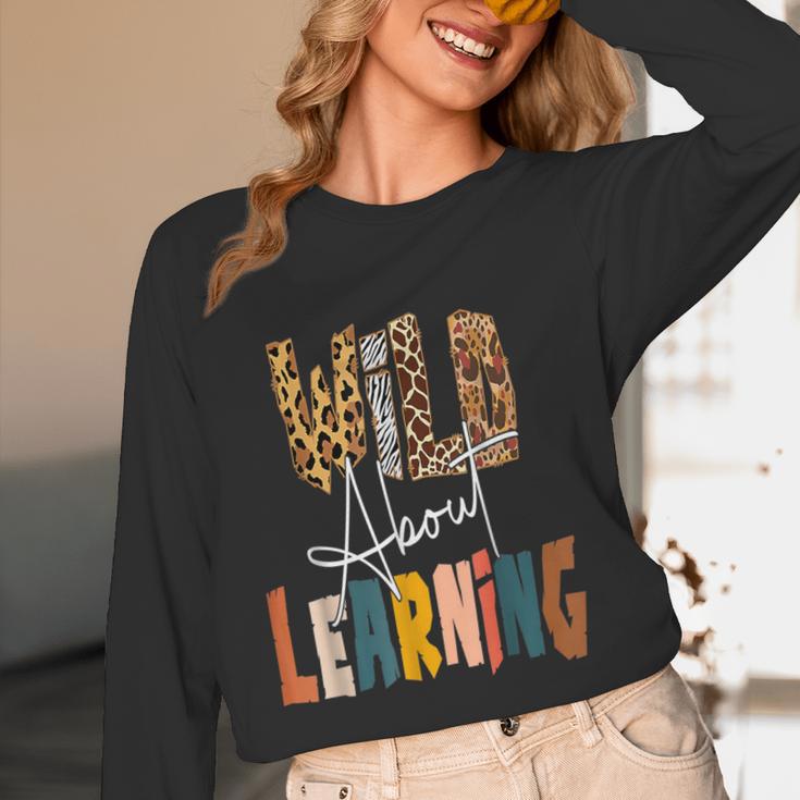 Wild About Learning Teacher Back To School Teaching Women Long Sleeve T-Shirt, novelty gifts, funny gifts Wild About Learning Teacher Back To School Teaching Women Long Sleeve T-Shirt, novelty gifts, funny gifts