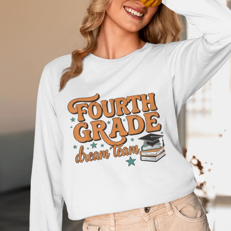 4th Grade Back To School Fourth Grade Dream Team Teacher Women Long Sleeve T-Shirt, novelty gifts, funny gifts 4th Grade Back To School Fourth Grade Dream Team Teacher Women Long Sleeve T-Shirt, novelty gifts, funny gifts