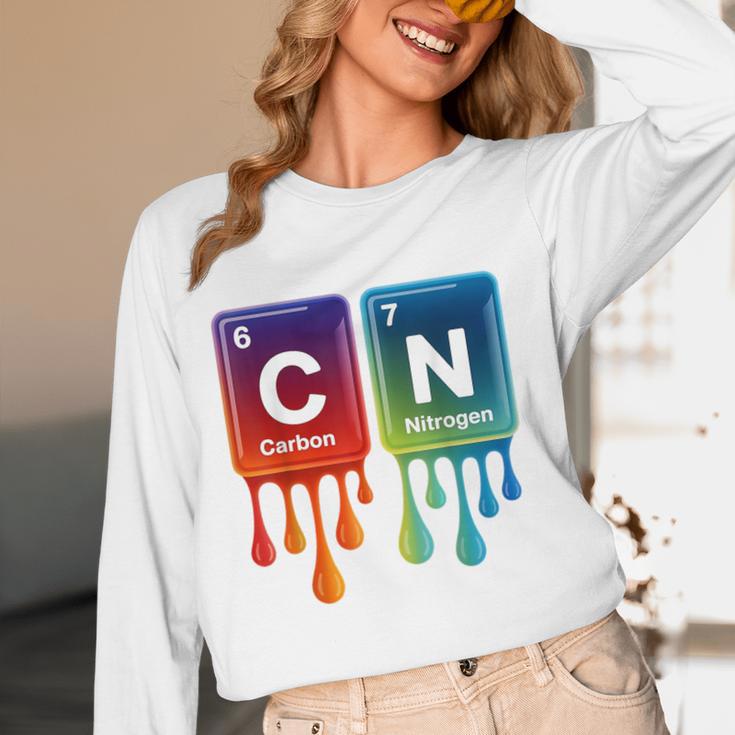 6 7 Science Chemistry Teacher Periodic Table Meme Tee Women Long Sleeve T-Shirt, novelty gifts, funny gifts