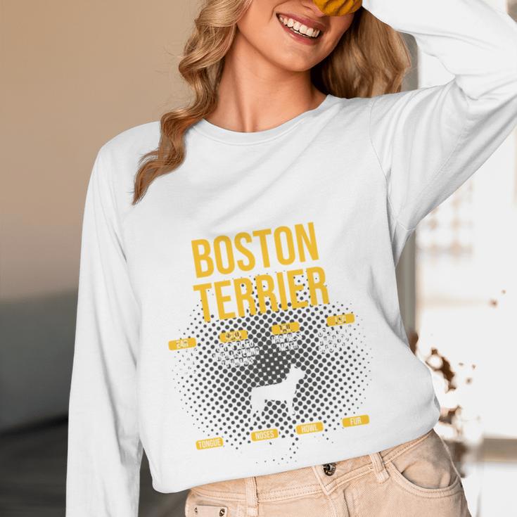 Anatomy Of Boston Terrier Dog Lover Women Long Sleeve T-Shirt, novelty gifts, funny gifts