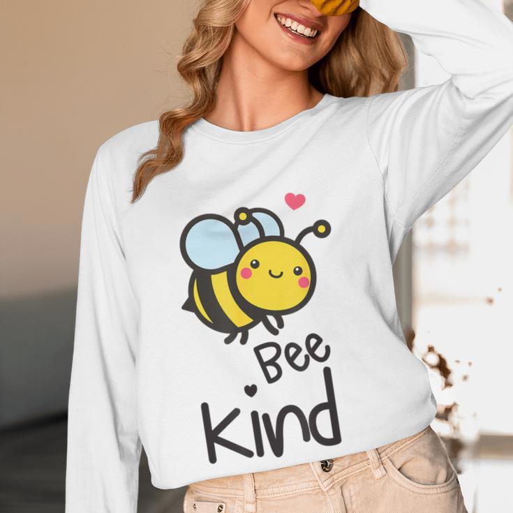 Bee Kind Bumble Bee Anti Bullying Teacher Kindness Matters Women Long Sleeve T-Shirt, novelty gifts, funny gifts