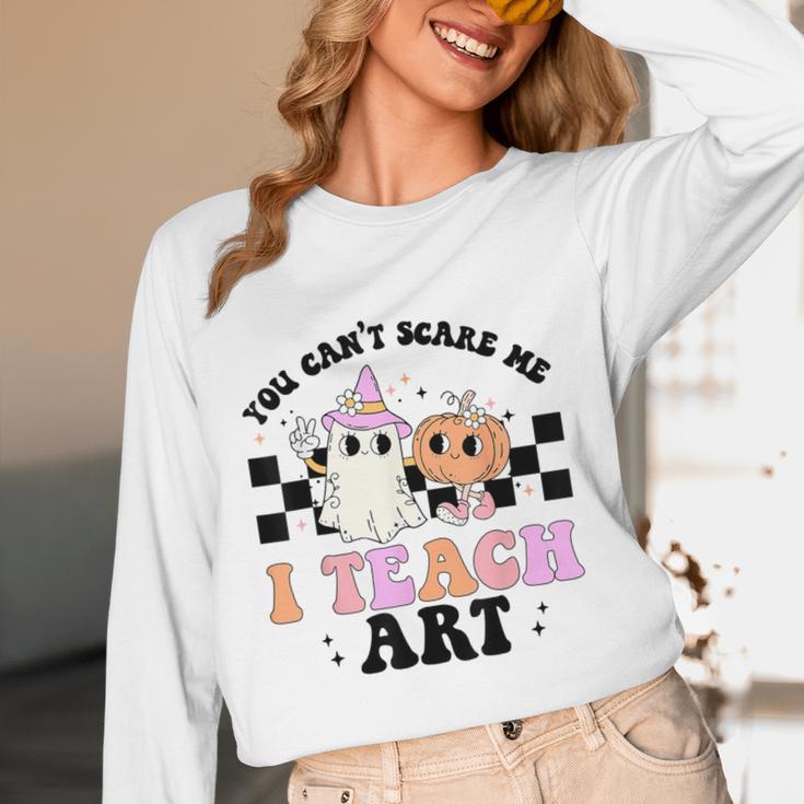 You Can't Scare Me I Teach Art Retro Teacher Ghost Halloween Women Long Sleeve T-Shirt, novelty gifts, funny gifts You Can't Scare Me I Teach Art Retro Teacher Ghost Halloween Women Long Sleeve T-Shirt, novelty gifts, funny gifts