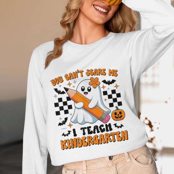 You Can't Scare Me I Teach Kindergarten Teacher Halloween Women Long Sleeve T-Shirt, novelty gifts, funny gifts You Can't Scare Me I Teach Kindergarten Teacher Halloween Women Long Sleeve T-Shirt, novelty gifts, funny gifts