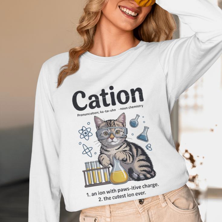 Cation Shirt Cat Science Chemistry Teacher Chemist Pun Women Long Sleeve T-Shirt, novelty gifts, funny gifts Cation Shirt Cat Science Chemistry Teacher Chemist Pun Women Long Sleeve T-Shirt, novelty gifts, funny gifts