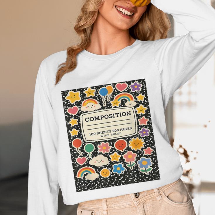 Composition Notebook Costume Teacher Matching Halloween Book Women Long Sleeve T-Shirt, novelty gifts, funny gifts Composition Notebook Costume Teacher Matching Halloween Book Women Long Sleeve T-Shirt, novelty gifts, funny gifts
