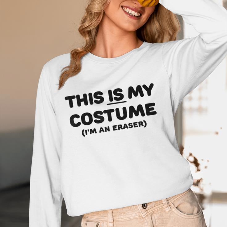 THIS IS MY COSTUME Eraser Teacher Halloween Costume Women Long Sleeve T-Shirt, novelty gifts, funny gifts THIS IS MY COSTUME Eraser Teacher Halloween Costume Women Long Sleeve T-Shirt, novelty gifts, funny gifts