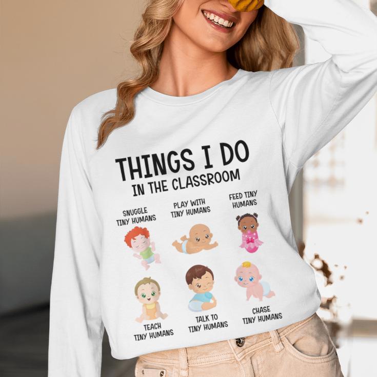 Daycare Preschool Infant Teacher Thing I Do In The Classroom Women Long Sleeve T-Shirt, novelty gifts, funny gifts Daycare Preschool Infant Teacher Thing I Do In The Classroom Women Long Sleeve T-Shirt, novelty gifts, funny gifts