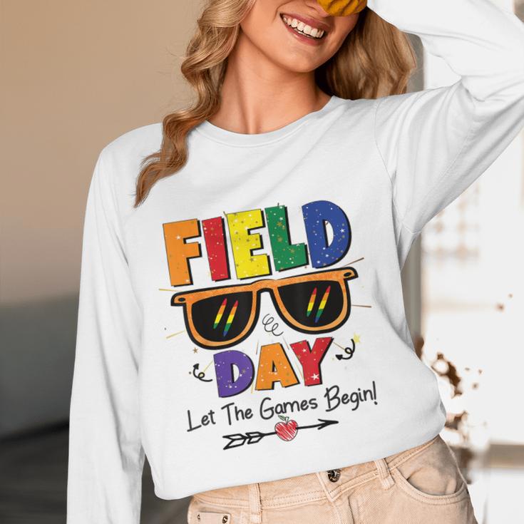 Field Day 2025 Let The Games Begin Kids Boys Girls Teachers Women Long Sleeve T-Shirt, novelty gifts, funny gifts Field Day 2025 Let The Games Begin Kids Boys Girls Teachers Women Long Sleeve T-Shirt, novelty gifts, funny gifts